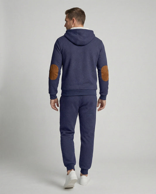 Herren Hoodie Jogginganzug Set Baumwolle Schwarz - Norvielle