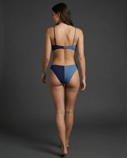 Damen Ripp-Bikini-Set mit Ringdetail - Norvielle