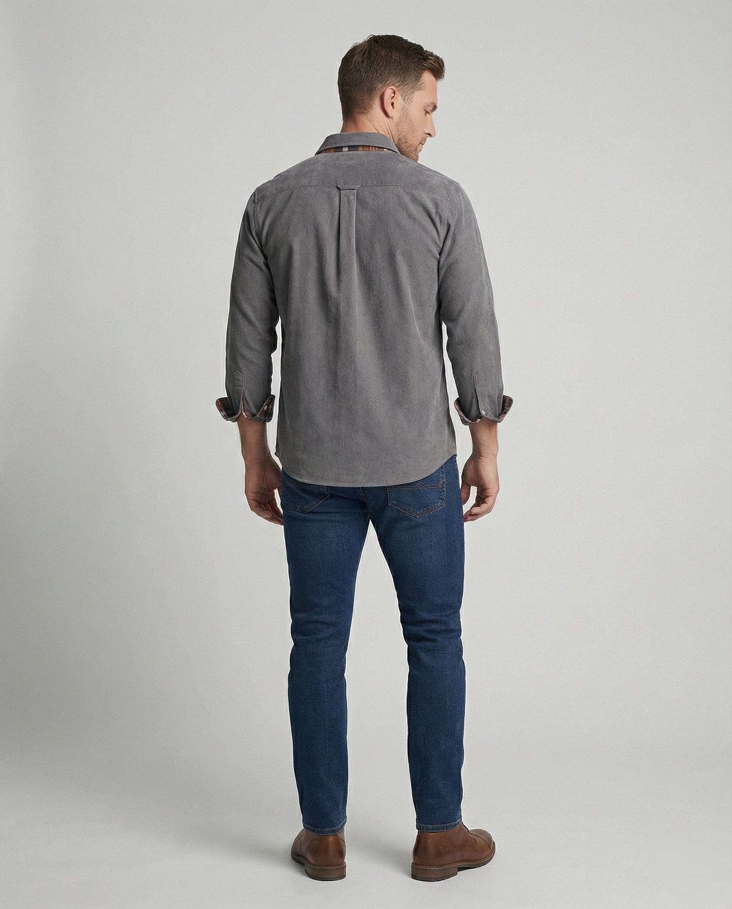 Herren Kord Langarmhemd Freizeit wird zu: Herren Kordhose Langarmhemd - Norvielle
