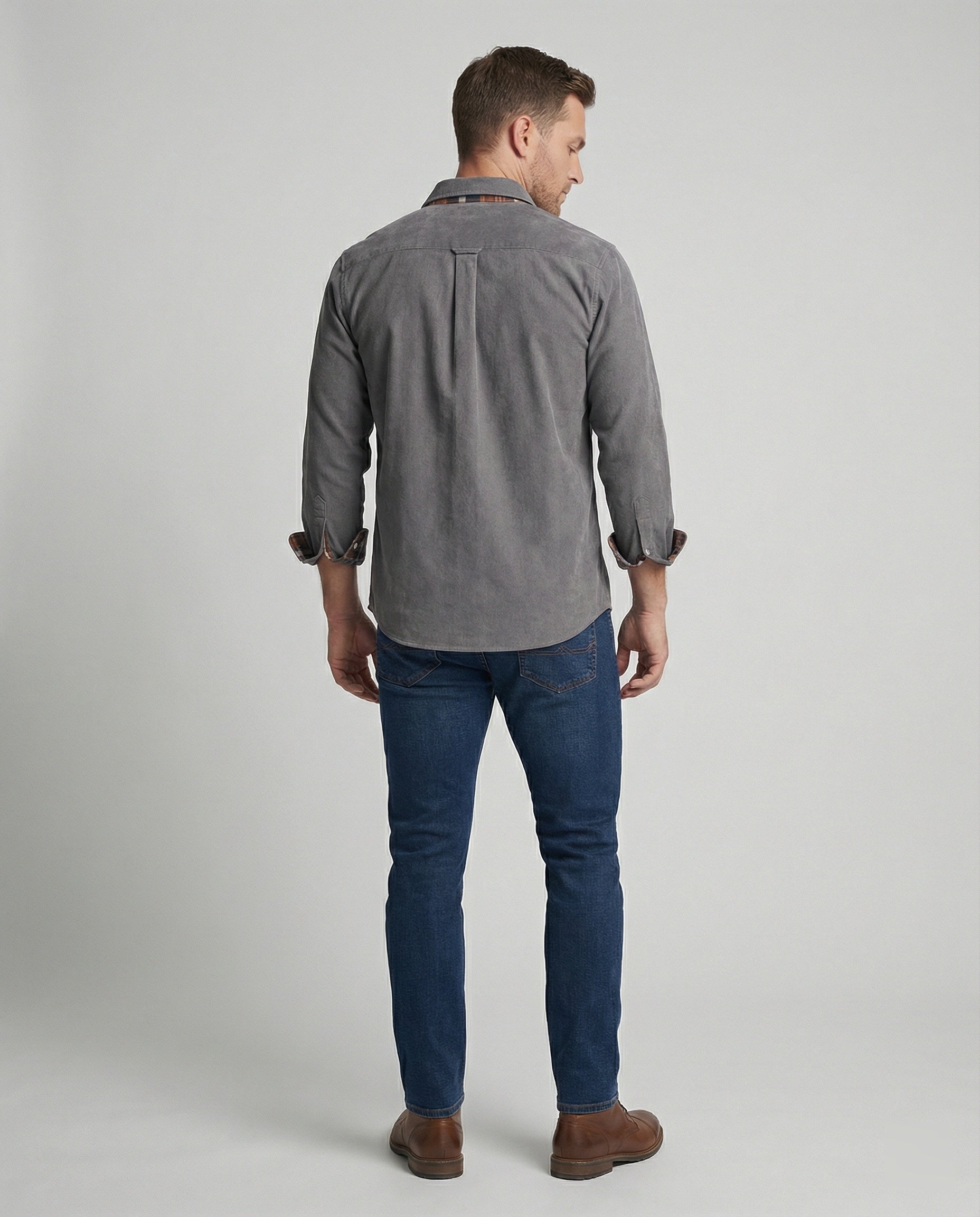 Herren Kord Langarmhemd Freizeit wird zu: Herren Kordhose Langarmhemd - Norvielle