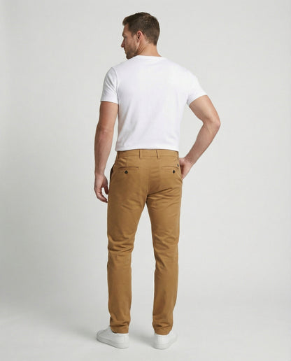 Herren Slimfit Chinohose Elastikbund Schwarz - Norvielle