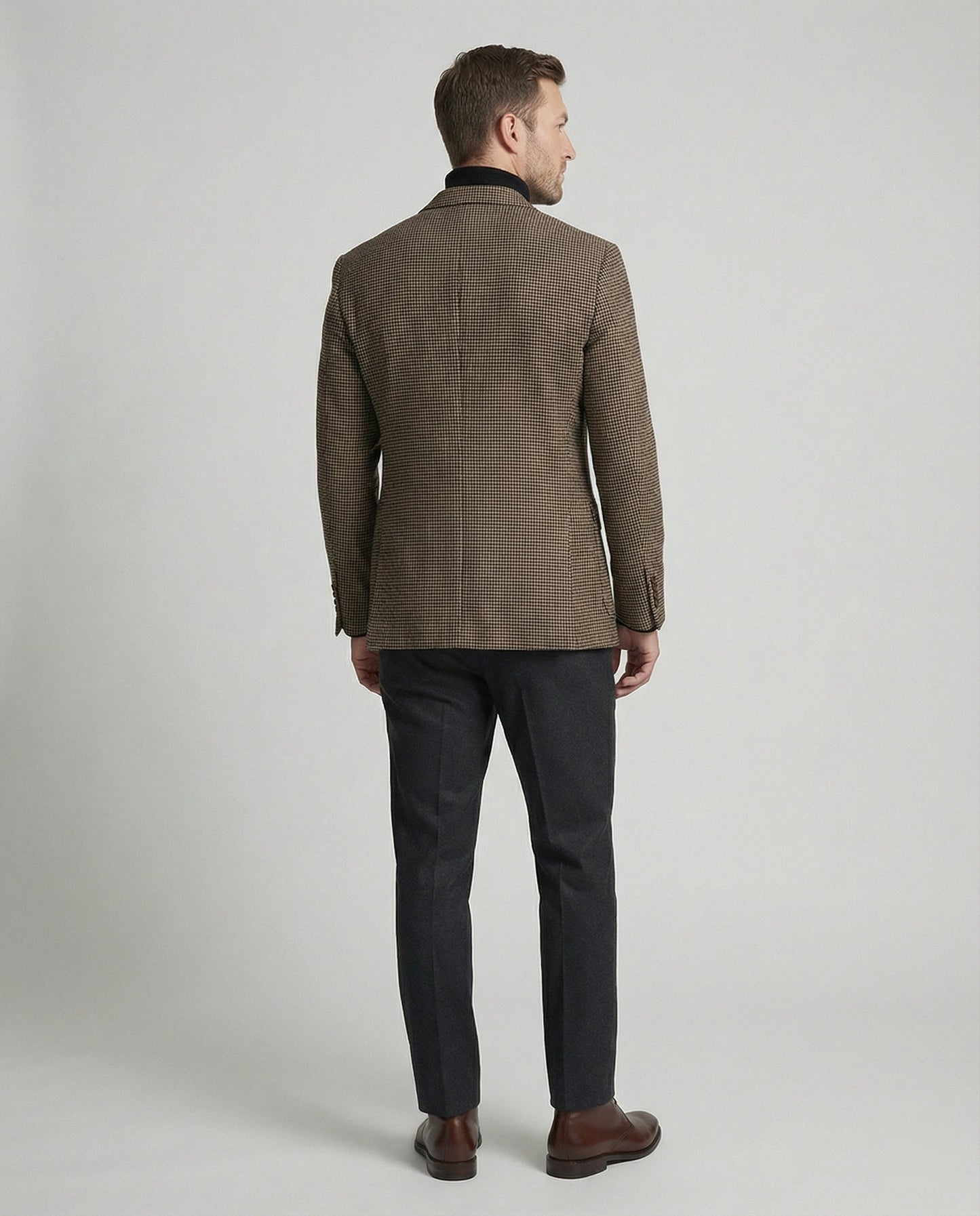 Herren Glencheck Sakko mit Revers - Norvielle