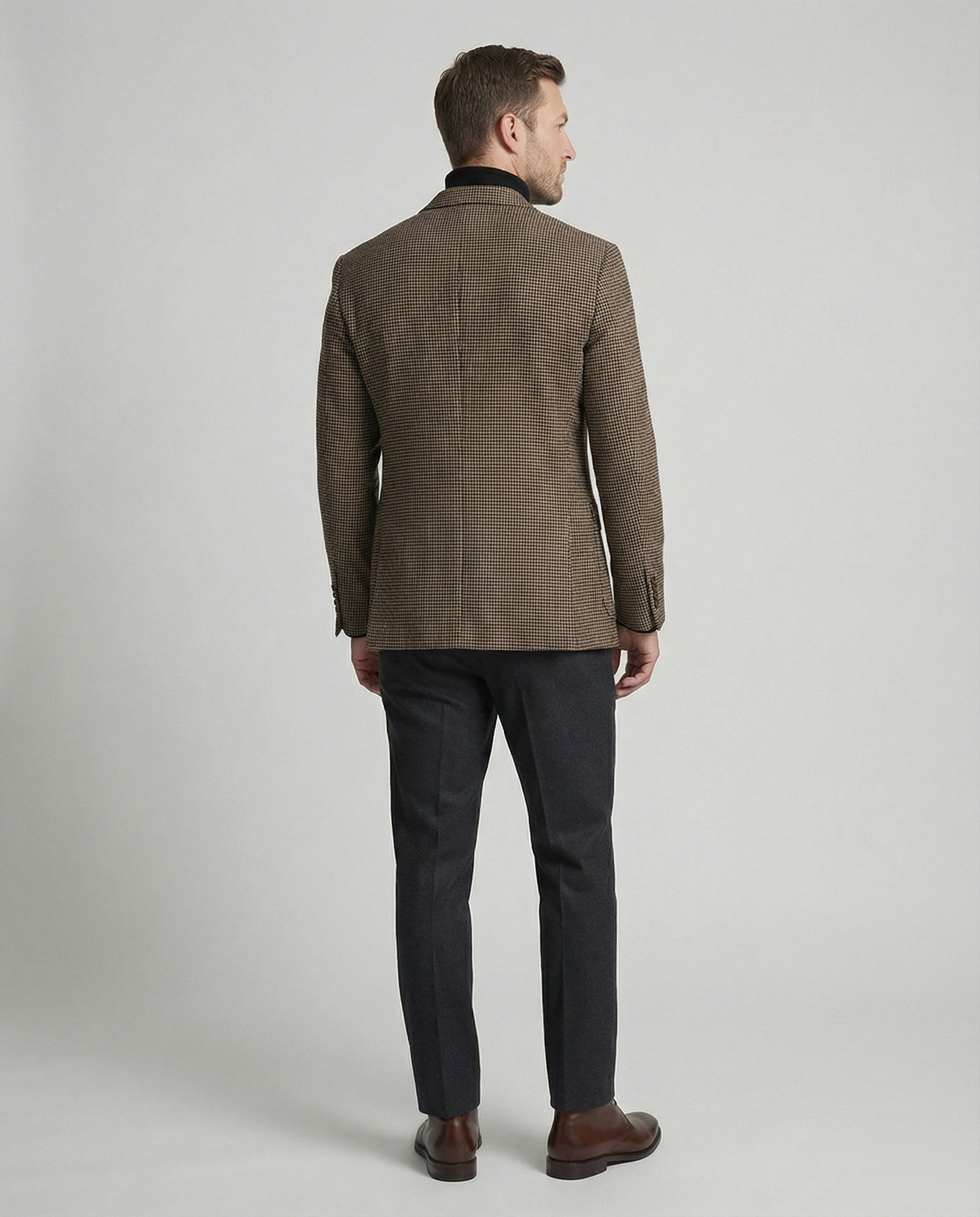Herren Glencheck Sakko mit Revers - Norvielle