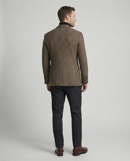 Herren Glencheck Sakko mit Revers - Norvielle