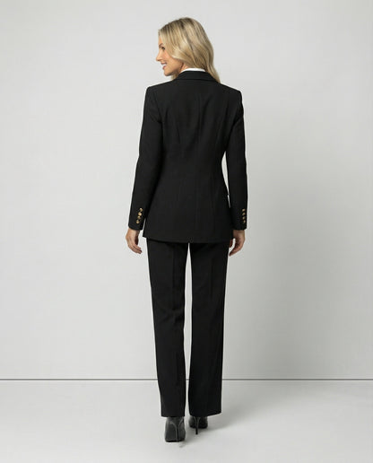 Damen Sakko Wollstruktur Tailliert Elegantes Design