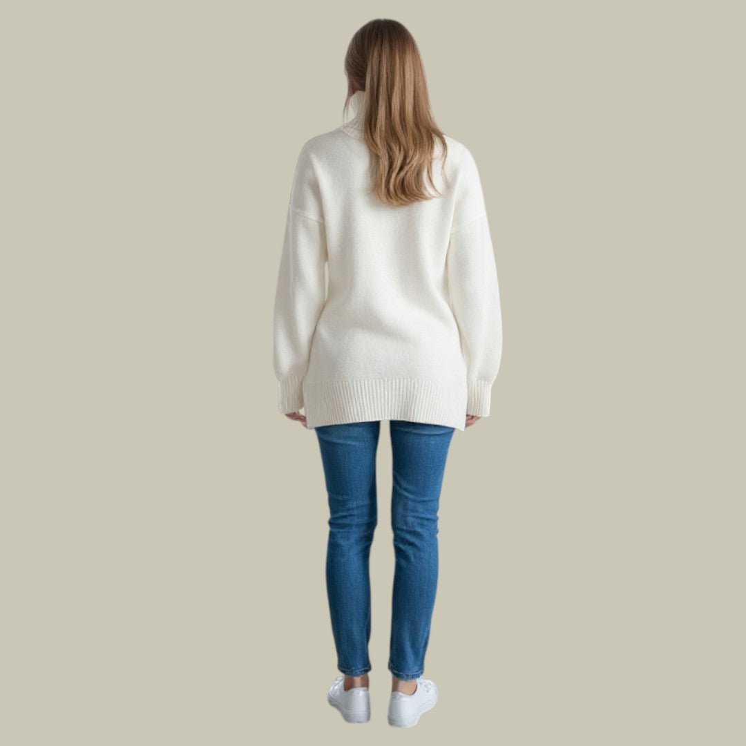 Damen Übergroßer Rollkragenpullover Winter
