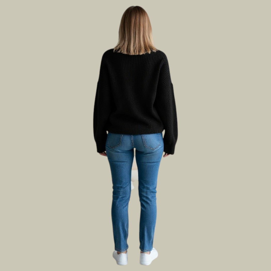 Damen Übergroßer Rollkragenpullover Winter