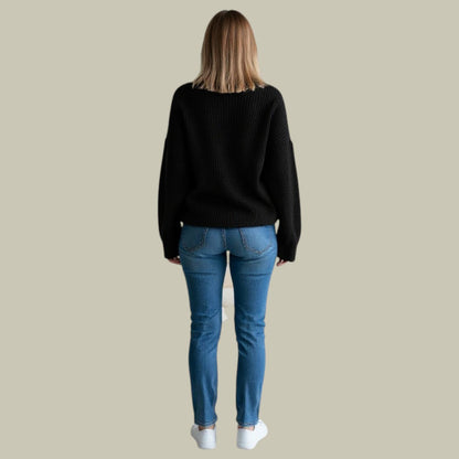 Damen Übergroßer Rollkragenpullover Winter