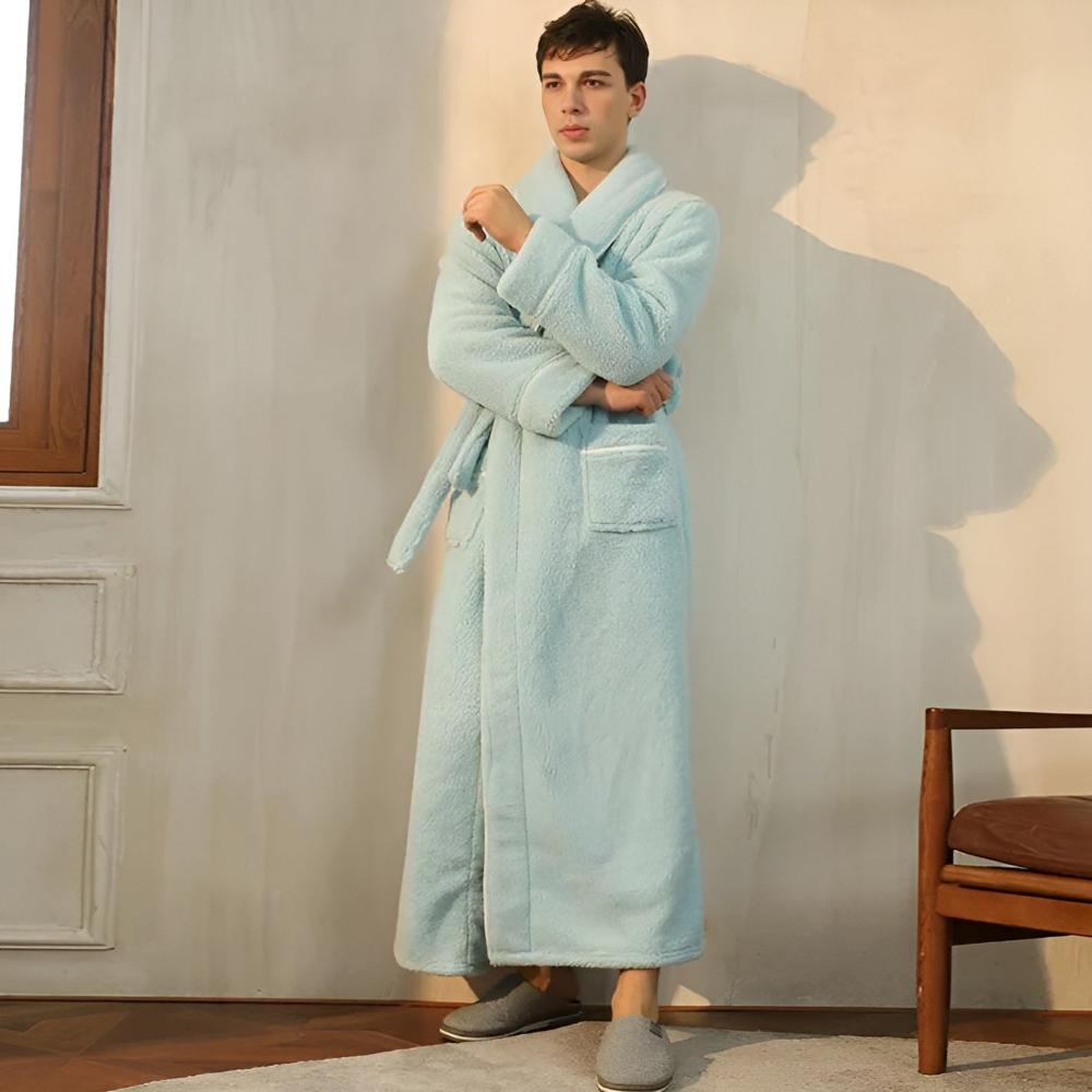 Weicher Fleece-Bademantel Damen Herren