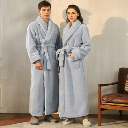 Weicher Fleece-Bademantel Damen Herren