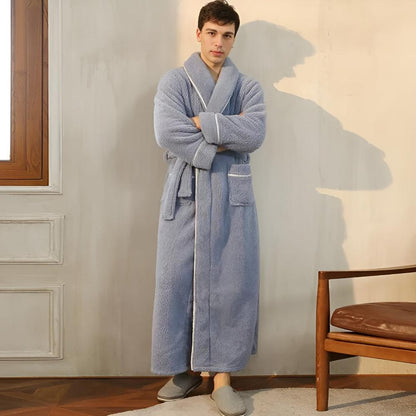 Weicher Fleece-Bademantel Damen Herren
