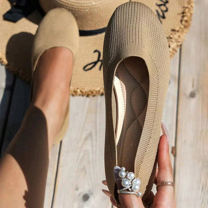 Damen Ballerinas Rutschfest Atmungsaktiv Bequem