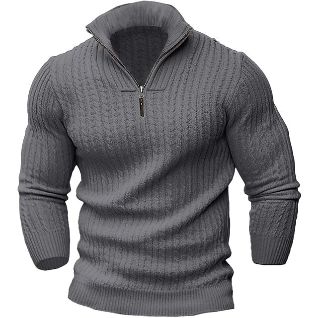 Norvielle Herren Pullover Reißverschluss Trendig