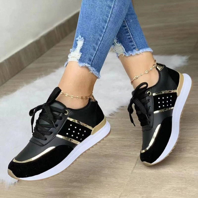 Damen Sneaker Atmungsaktives Material Weich Elegant
