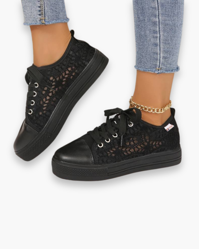 Damen Sneaker Atmungsaktives Mesh Elegant Spitze - Norvielle