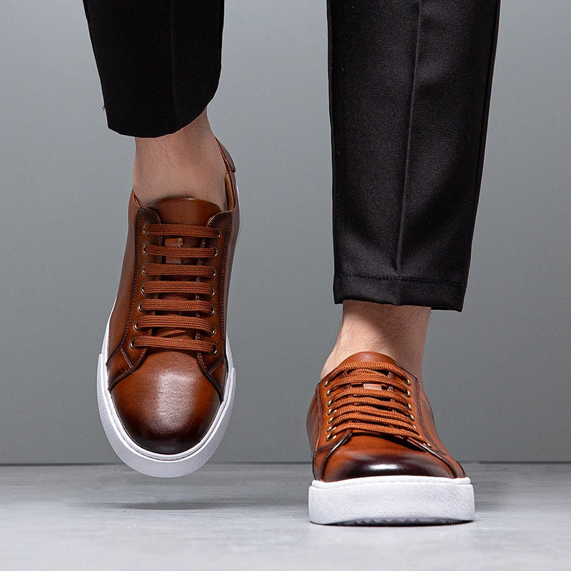 Herren Leder Sneaker Komfortabel David