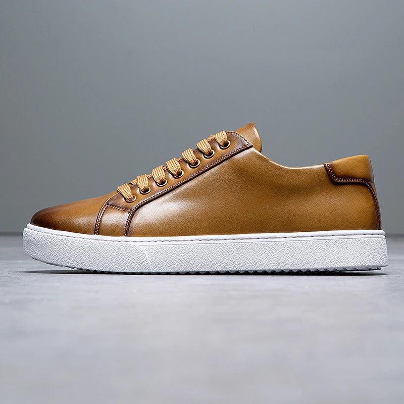 Herren Leder Sneaker Komfortabel David