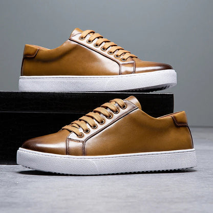 Herren Leder Sneaker Komfortabel David