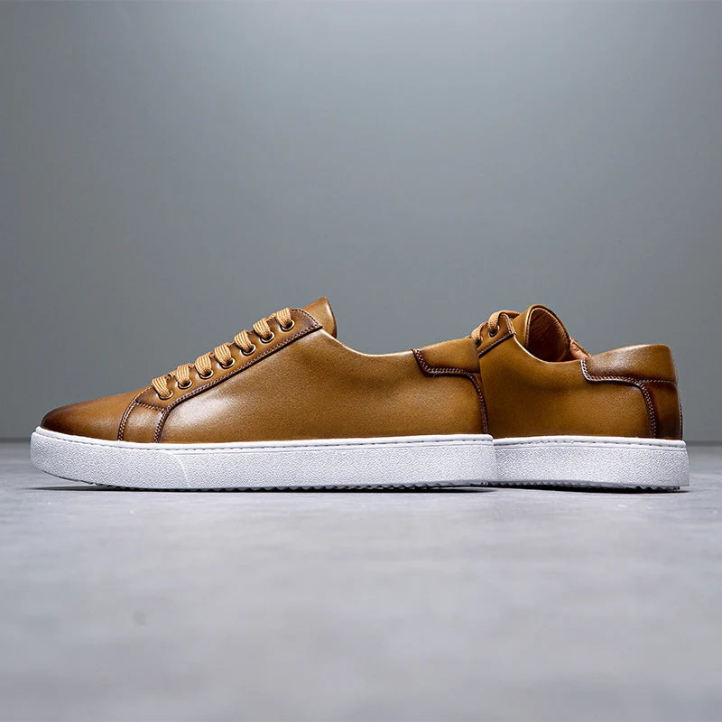 Herren Leder Sneaker Komfortabel David