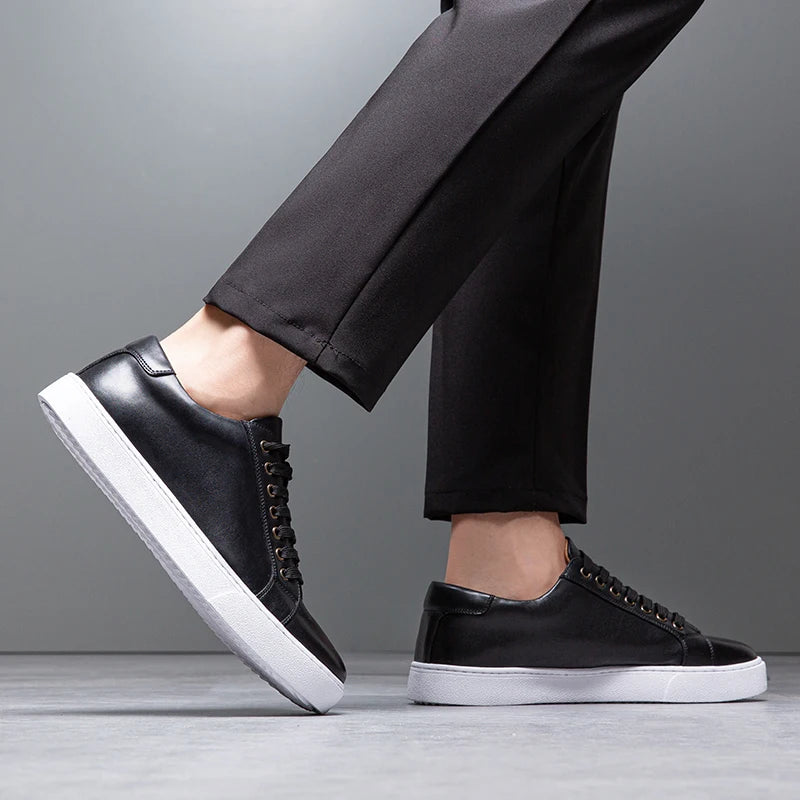 Herren Leder Sneaker Komfortabel David