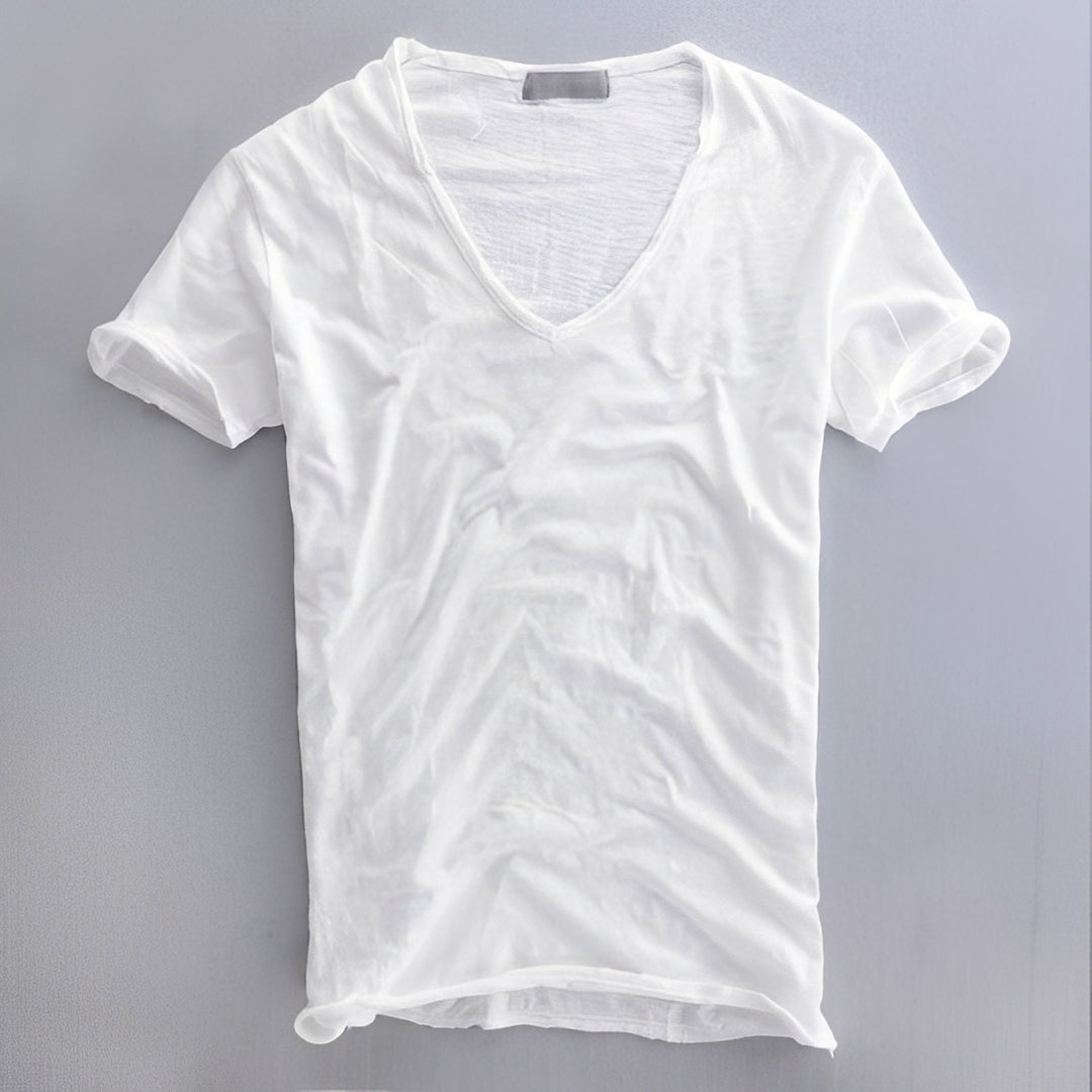 Lemuel Herren T-Shirt Baumwolle Bequem Weiß - Norvielle