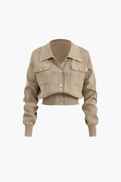 Damen Strick-Set Blazer Rock