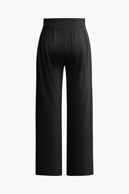 Elegantes Damen Zweiteiler-Set Crop- Palazzo-Hose