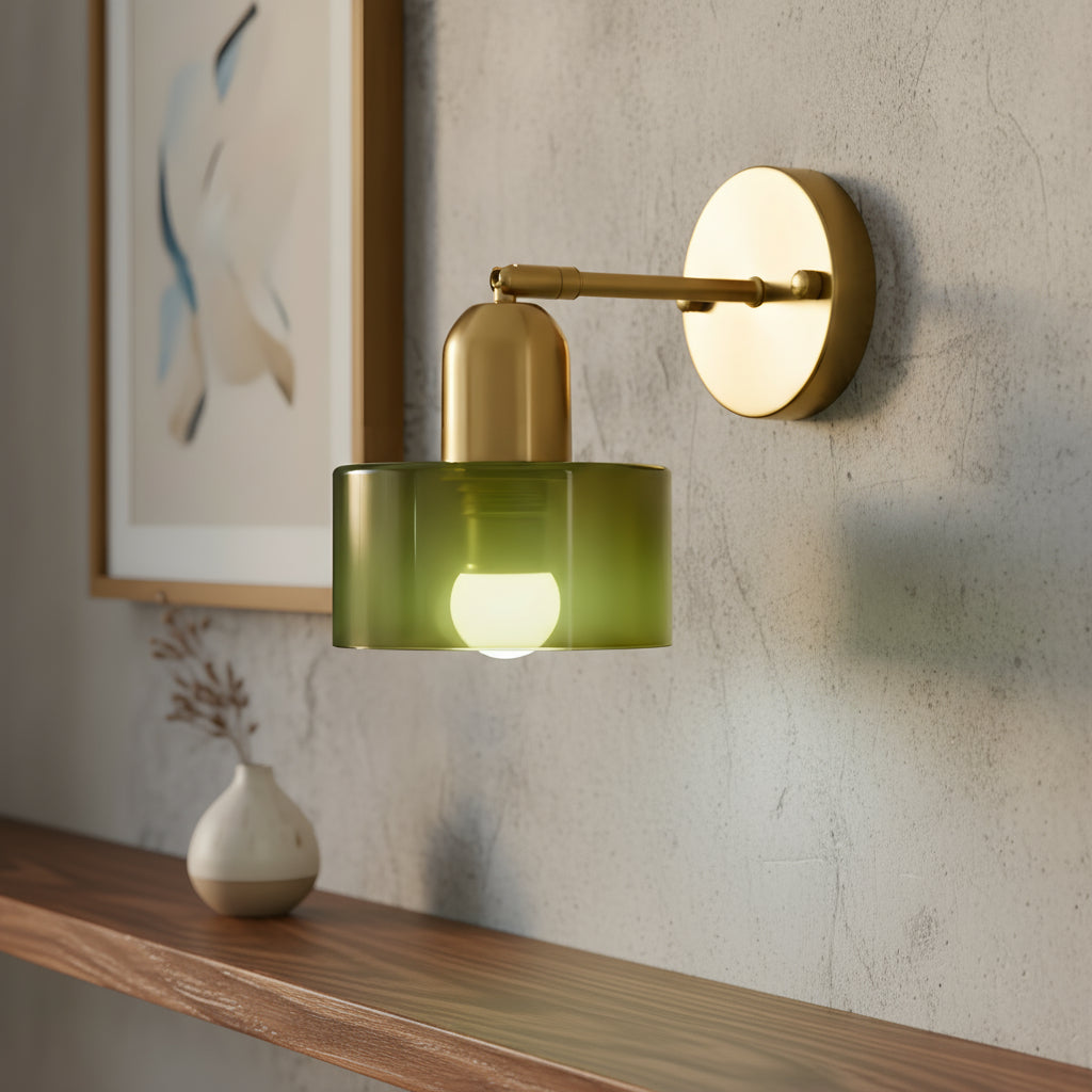 Bauhaus Glas Wandleuchte Bunt - Norvielle