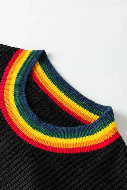 Weihnachtspullover Bunt Regenbogenfarben