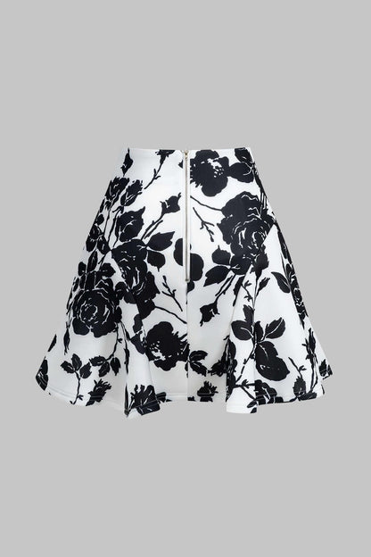 Damen Zweiteiler-Set Bluse Faltenrock Elegantes Design