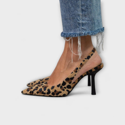 Liorina Damen Slingback Leopardenmuster Schuhe - Norvielle