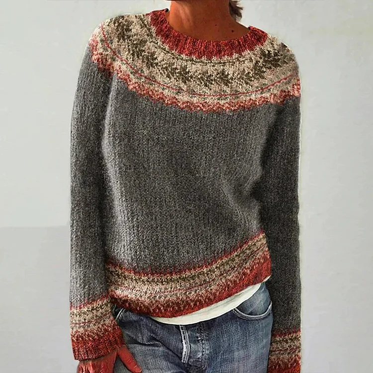 Norvielle Damen Strickpullover Bequem - Norvielle