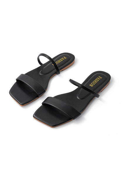 e Damen Sandalen Minimalistisches Design Leder