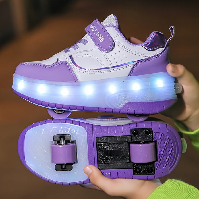 Kinder Lichtroller Sneaker Leuchtschuh Farbenfroh
