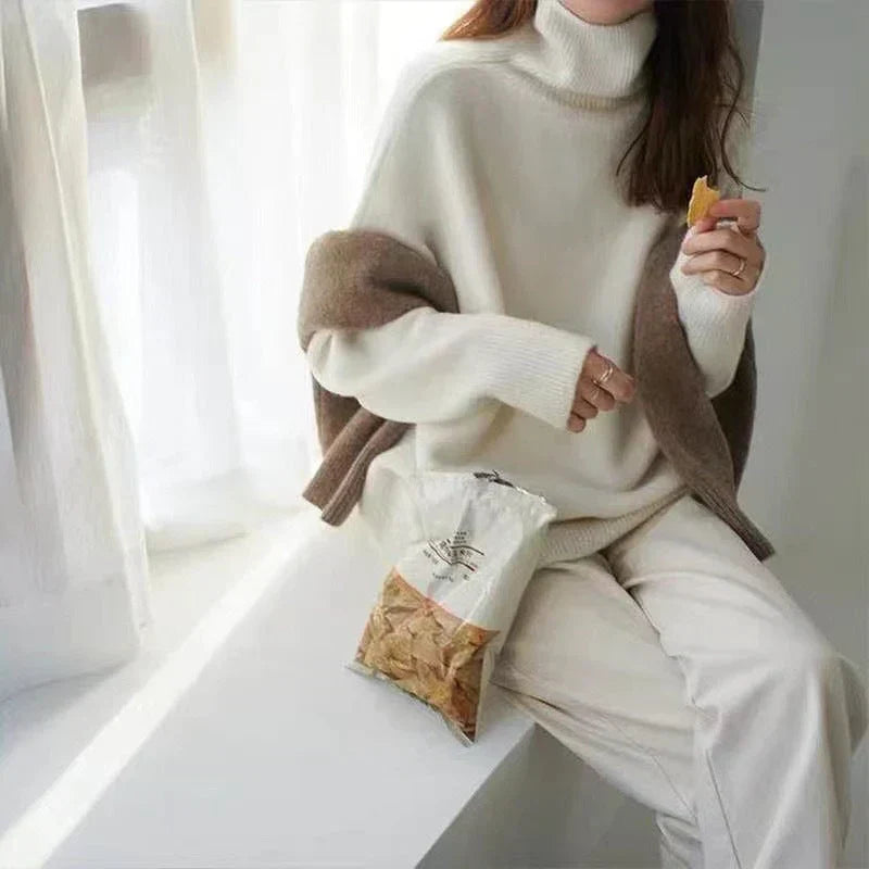 Lottie Damen Cashmere Pullover Stehkragen
