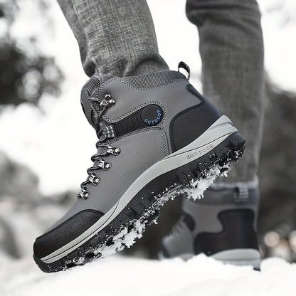 Herren Winterschuhe Schnürstiefel Warmfutter Robust