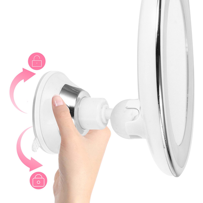 LED Schminkspiegel 10x Vergrößerung mit Beleuchtung