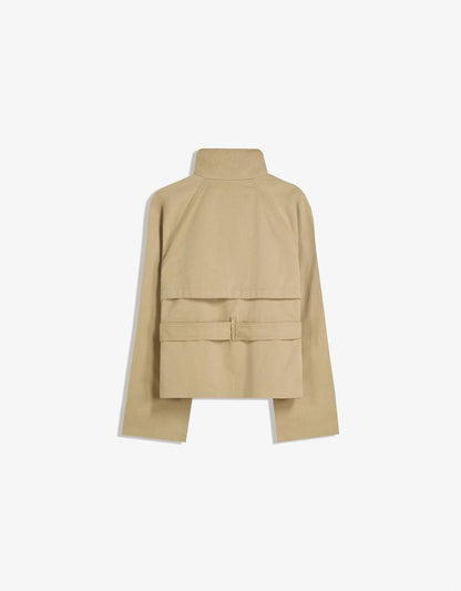 Damen Kurztrenchcoat Taillengürtel Elegantes Design