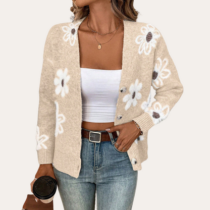 Norvielle Damen Strickcardigan Trendig