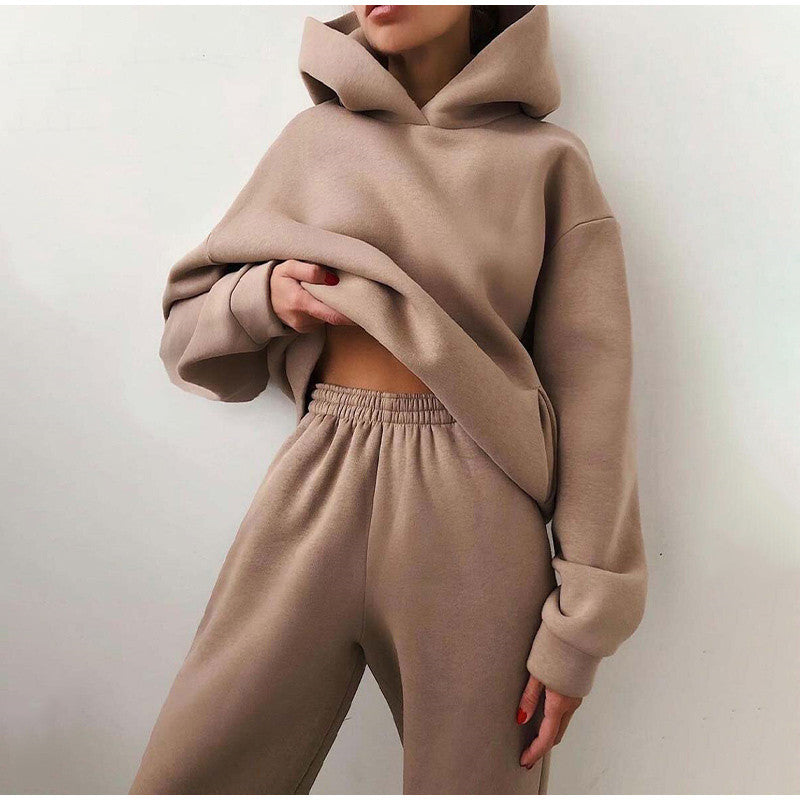 Damen Streetstyle Hoodie Jogginghose Set