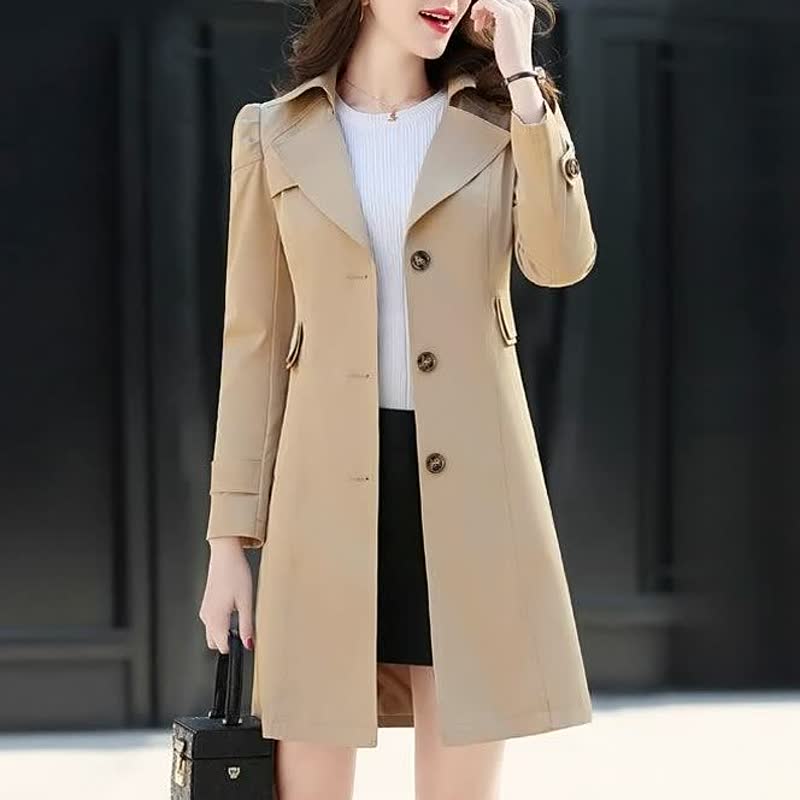 Damen Trenchcoat Zweireihig Stilvoll