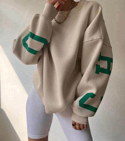 Damen Oversize Pullover Modisch Großzügig