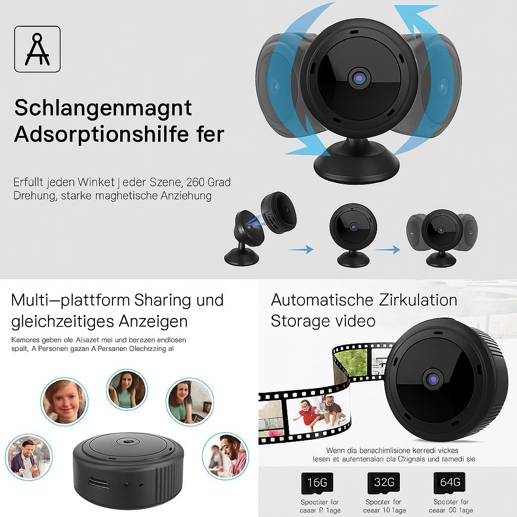 Wlan Überwachungskamera Mini Nachtsicht