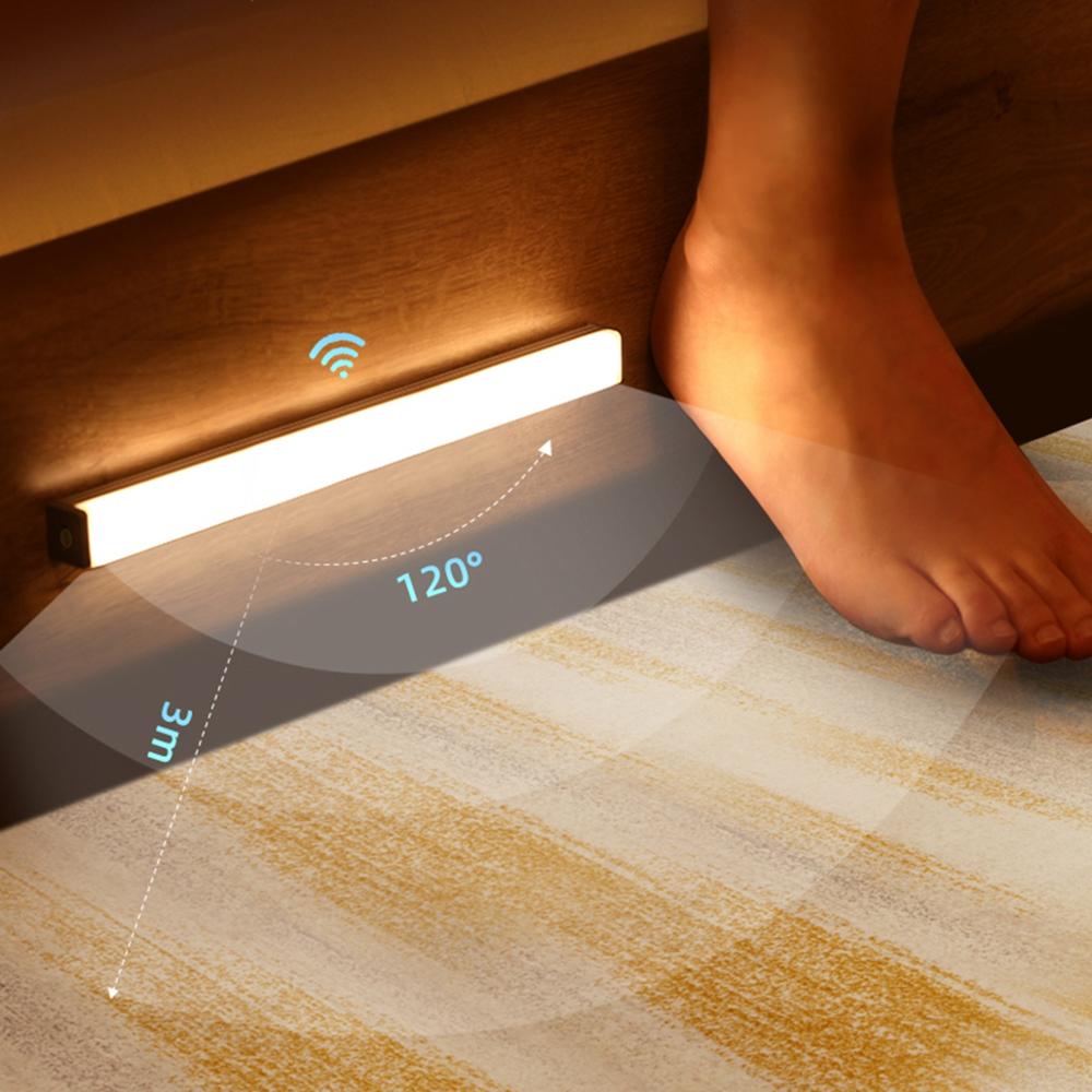 Nachtlicht LED Sensor Holzbettgestell
