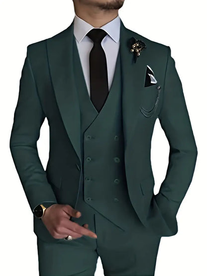 Herren Business-Anzug Blazer, Weste und Hose
