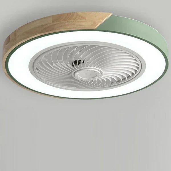 Skandinavische LED Deckenleuchte mit Ventilator Weiss