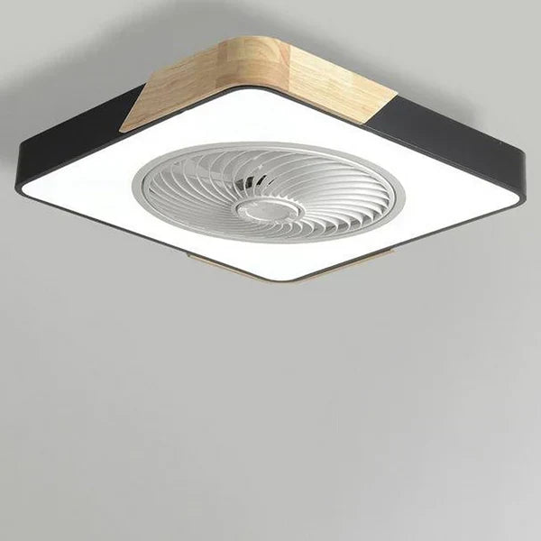 Skandinavische LED Deckenleuchte mit Ventilator Weiss - Norvielle
