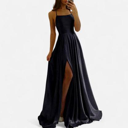 Damen Hochzeitsgast Maxikleid Mit Schlitz