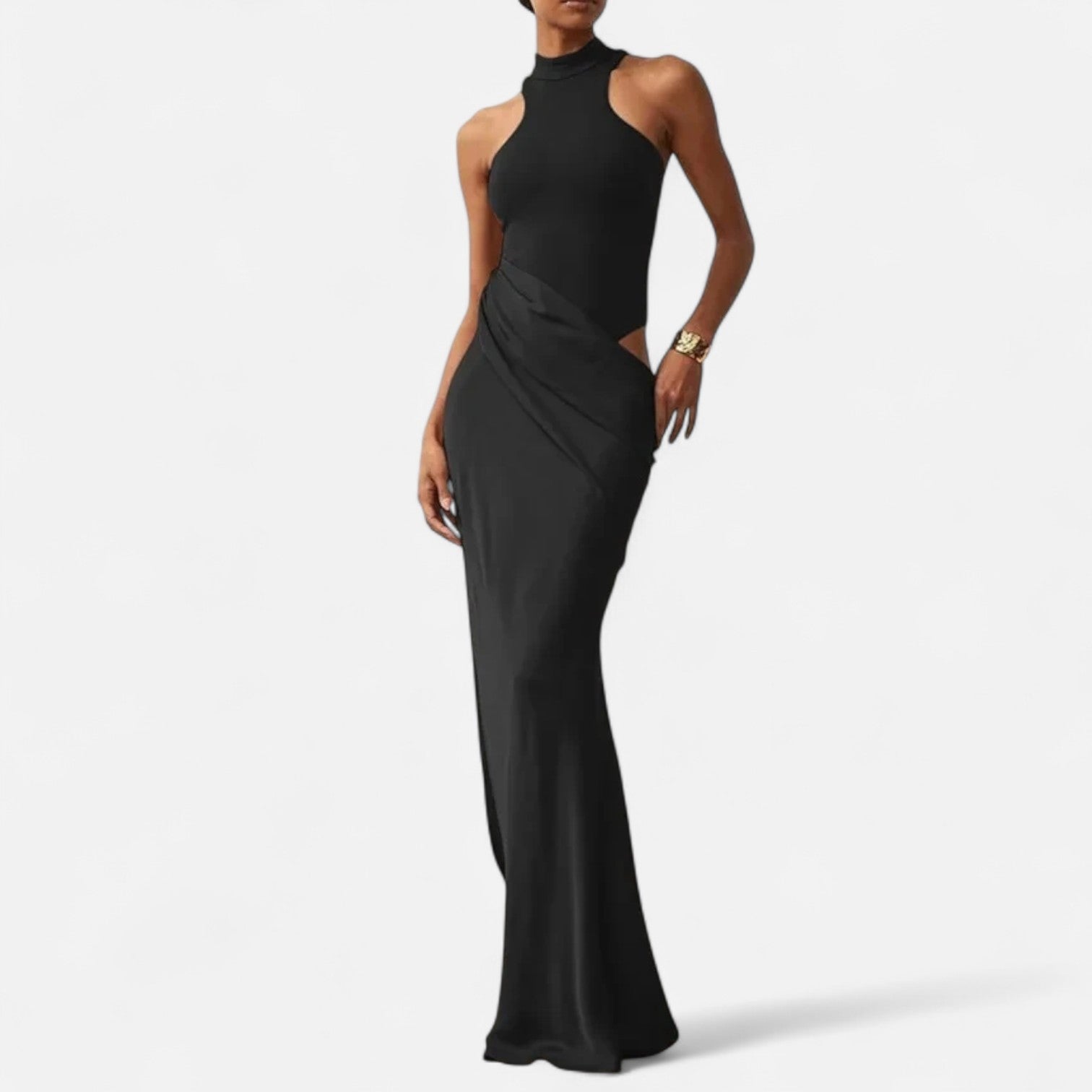 Damen Maxikleid Cut-Out Neckholder - Norvielle