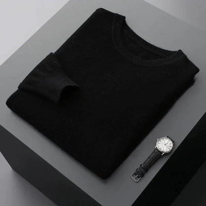 Herren Klassischer Pullover Rundhalsausschnitt